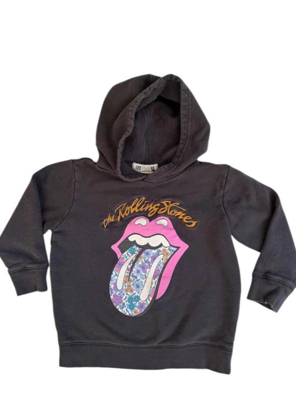 Cotton On Kids Rolling Stones Graphic Hoodie Size 4